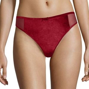MAIDENFORM 💕💕Super Sexy Flocked Mesh Red Panty